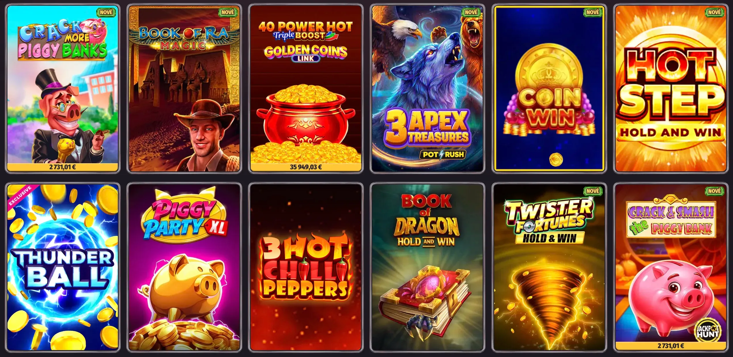 Kolekce her v casino Dragonia